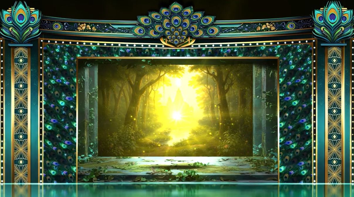 Peacock Aura Stage Backdrop