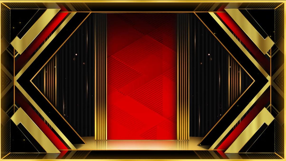 Black Red Premium Stage Backdrop