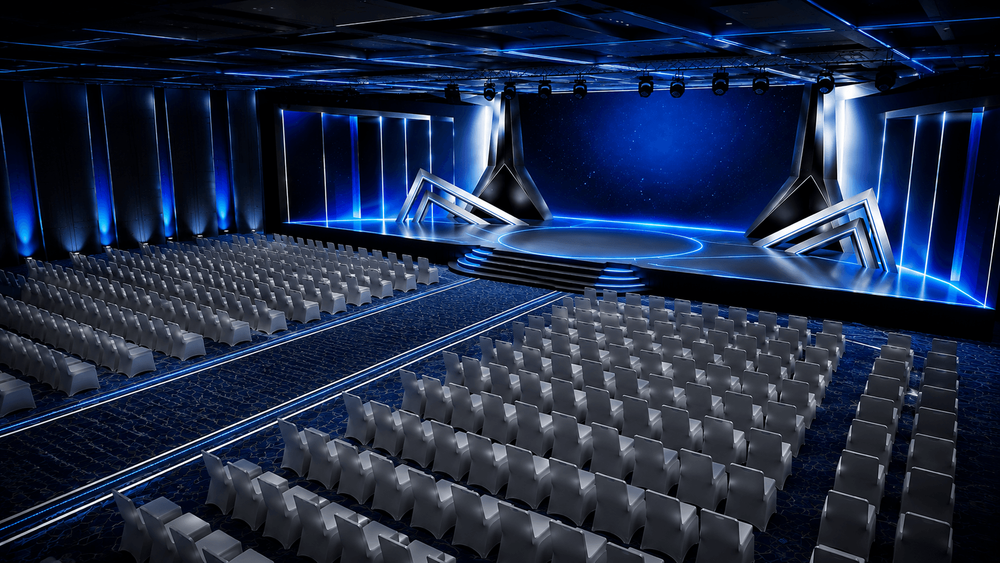 Modern Blue LED Stage