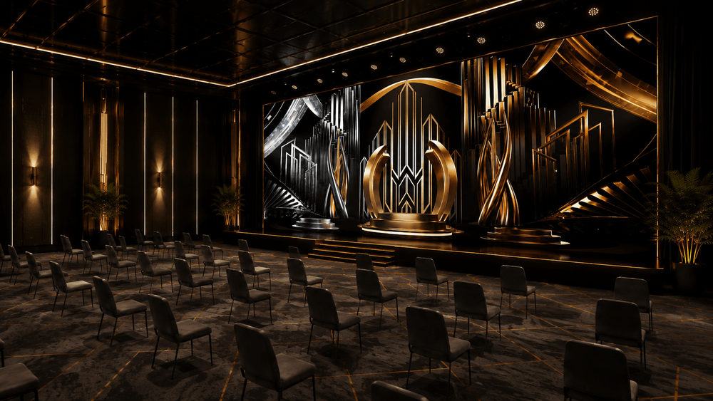 Black Gold Gala Stage
