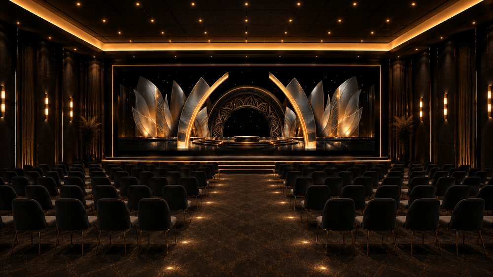  Black & Gold Luxury Stage