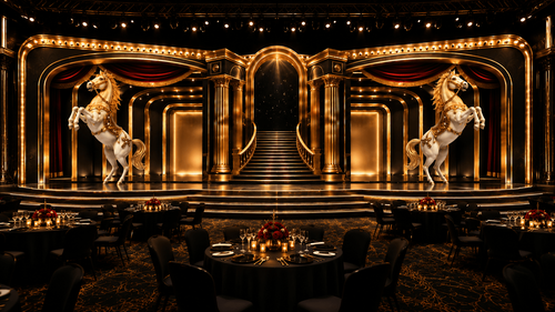 Luxury Gold Theatre Stage