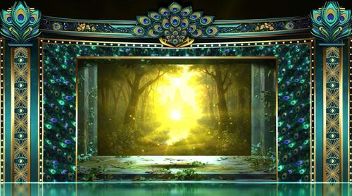 Peacock Aura Stage Backdrop